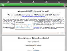 Tablet Screenshot of hornetssoccercamp.com